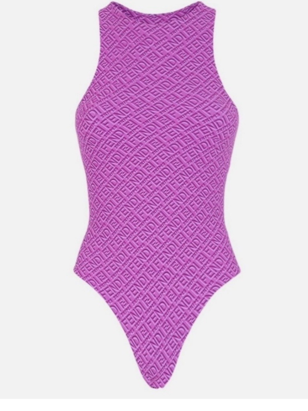 Fendi x SKIMS Purple Logo-Embossed One-Piece Bodysuit